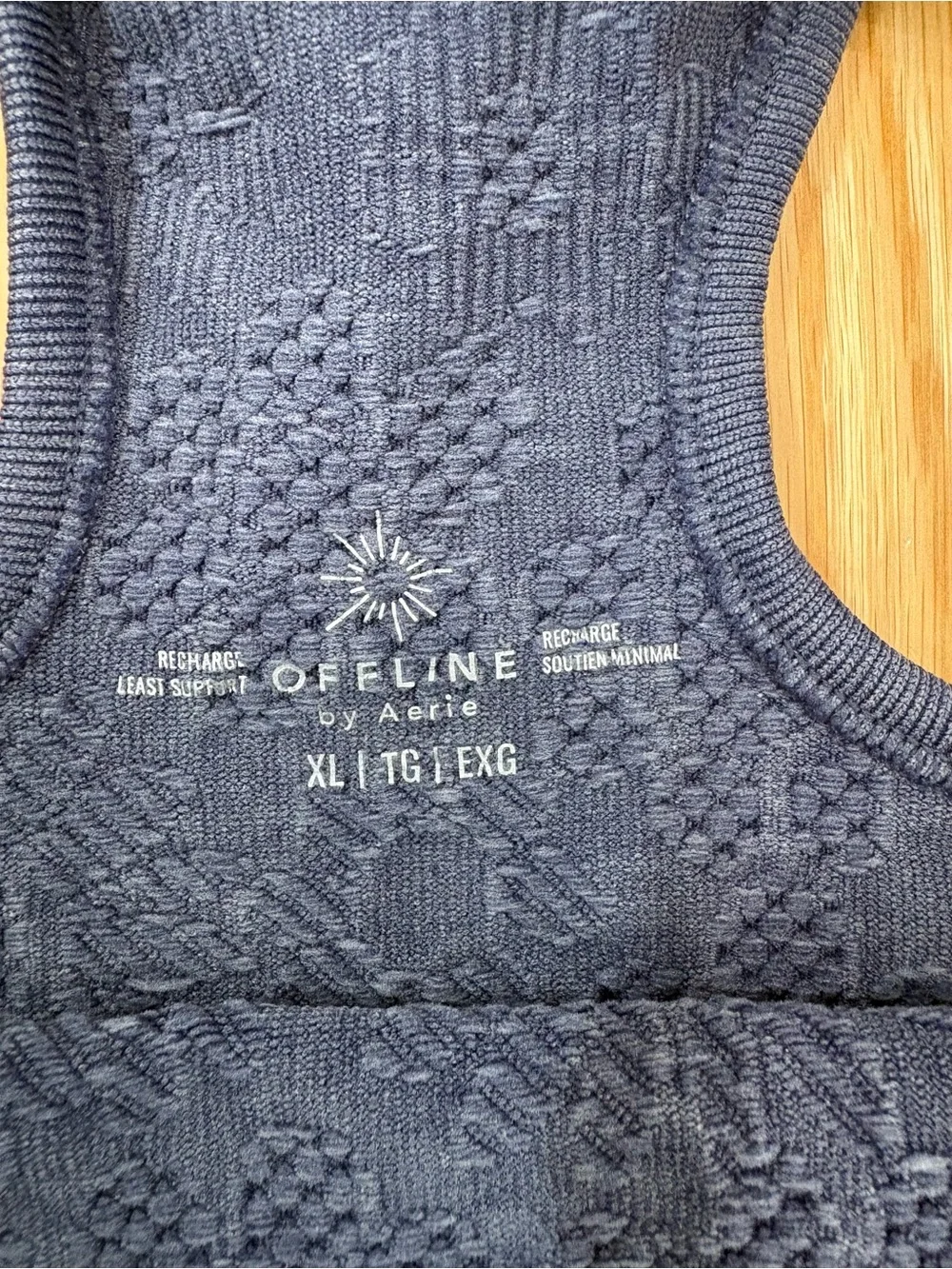OFFLINE by Aerie Seamless Textured Mineral Wash Sports Bra & Shorts Set XL